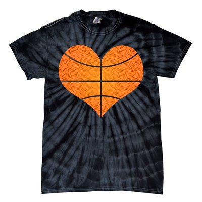 Basketball Shaped Heart Tie-Dye T-Shirt