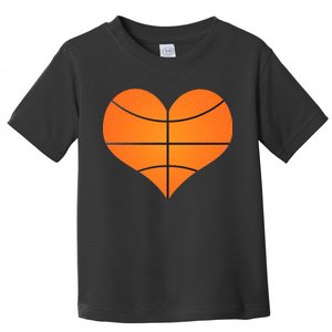 Basketball Shaped Heart Toddler T-Shirt