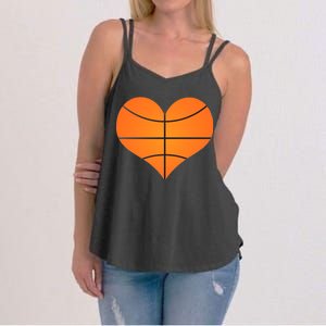 Basketball Shaped Heart Women's Strappy Tank