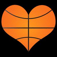 Basketball Shaped Heart Kids Hoodie