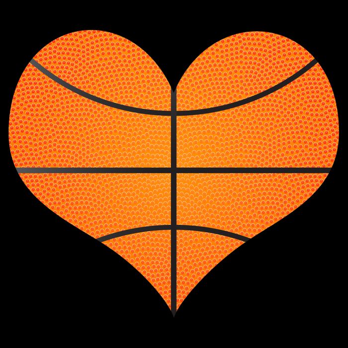 Basketball Shaped Heart Kids Hoodie