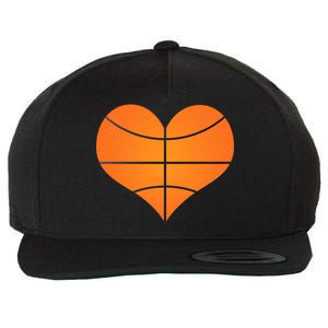 Basketball Shaped Heart Wool Snapback Cap