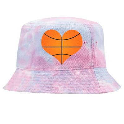 Basketball Shaped Heart Tie-Dyed Bucket Hat