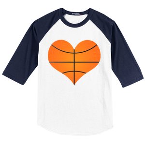 Basketball Shaped Heart Baseball Sleeve Shirt