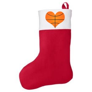 Basketball Shaped Heart Felt Holiday Christmas Stocking