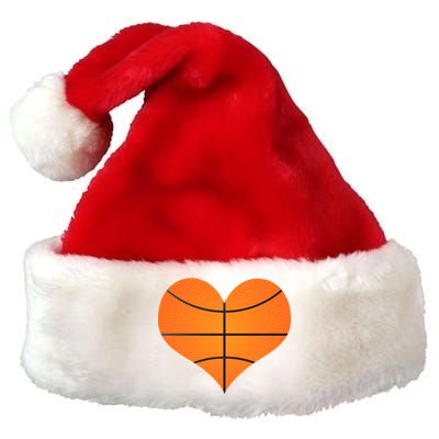 Basketball Shaped Heart Premium Christmas Santa Hat