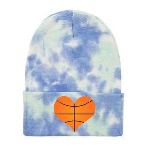 Basketball Shaped Heart Tie Dye 12in Knit Beanie