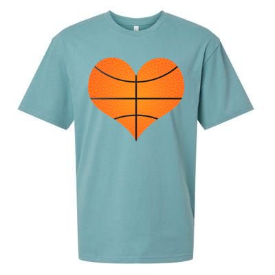 Basketball Shaped Heart Sueded Cloud Jersey T-Shirt