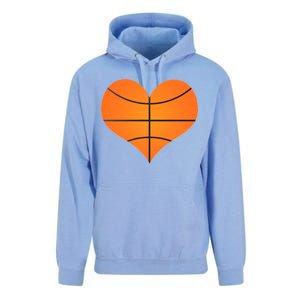 Basketball Shaped Heart Unisex Surf Hoodie