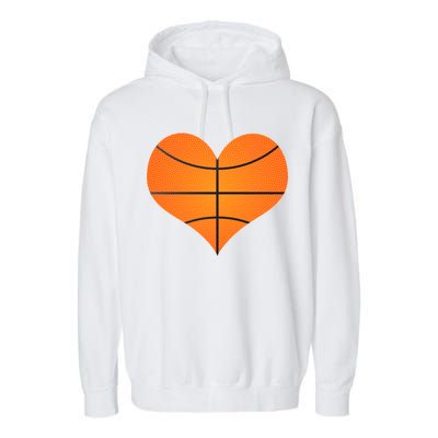 Basketball Shaped Heart Garment-Dyed Fleece Hoodie