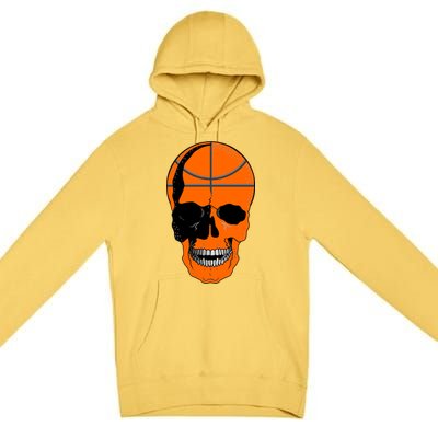 Basketball Skeleton Bone Skull Premium Pullover Hoodie