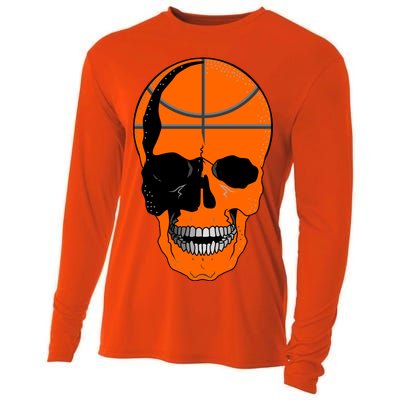 Basketball Skeleton Bone Skull Cooling Performance Long Sleeve Crew