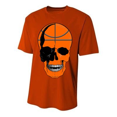 Basketball Skeleton Bone Skull Youth Performance Sprint T-Shirt