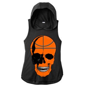 Basketball Skeleton Bone Skull Ladies PosiCharge Tri-Blend Wicking Draft Hoodie Tank