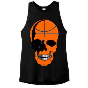 Basketball Skeleton Bone Skull Ladies PosiCharge Tri-Blend Wicking Tank