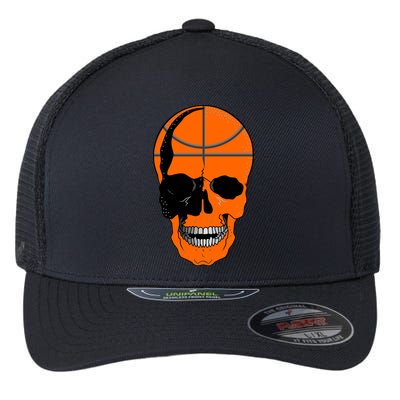 Basketball Skeleton Bone Skull Flexfit Unipanel Trucker Cap