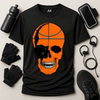 Basketball Skeleton Bone Skull Cooling Performance Crew T-Shirt