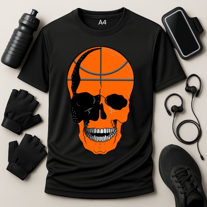 Basketball Skeleton Bone Skull Cooling Performance Crew T-Shirt