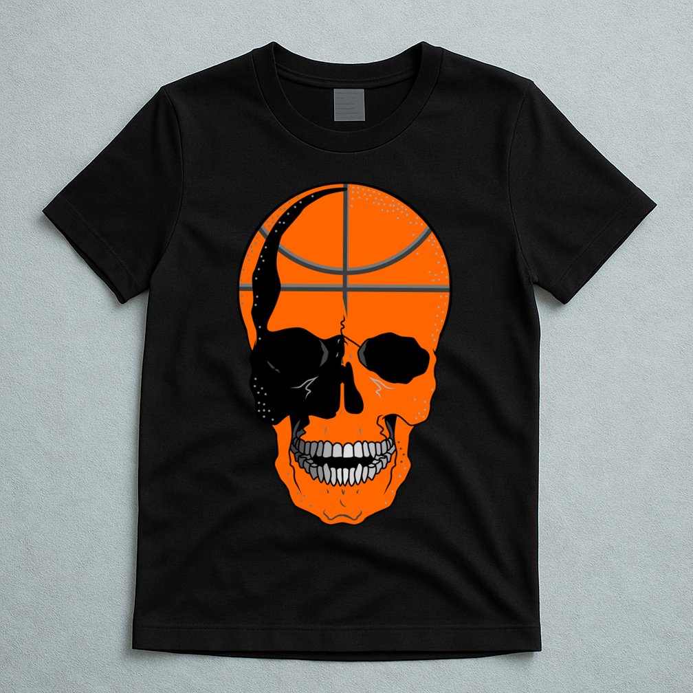 Basketball Skeleton Bone Skull T-Shirt