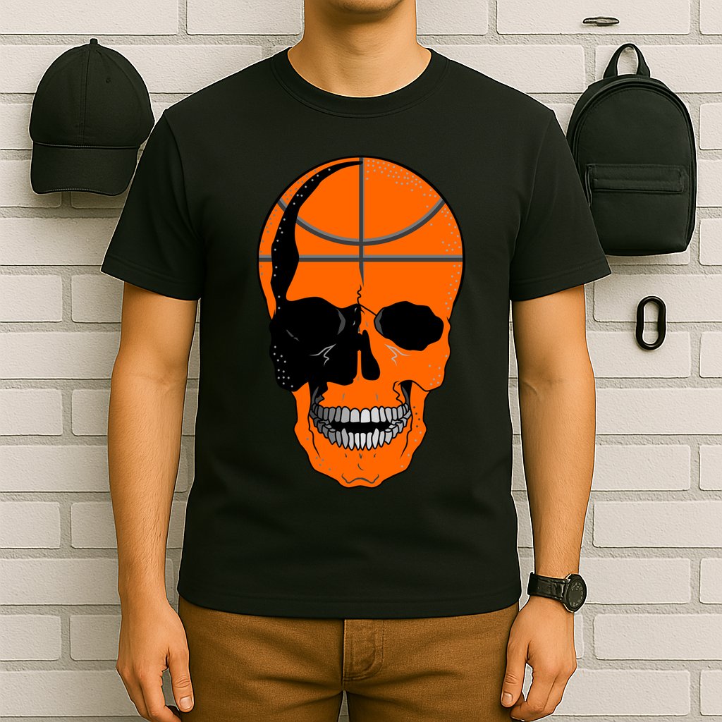 Basketball Skeleton Bone Skull T-Shirt