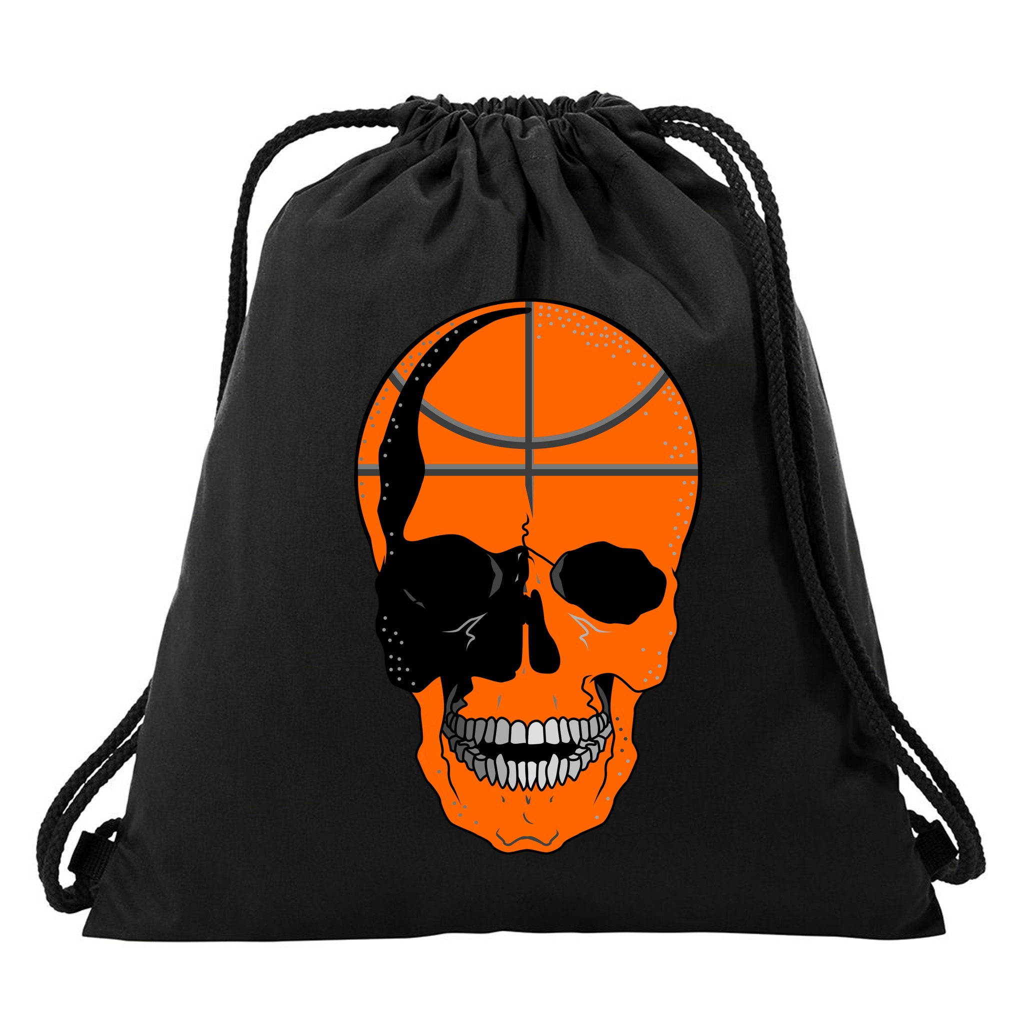 Basketball Skeleton Bone Skull Drawstring Bag