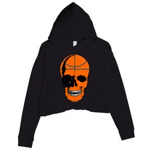 Basketball Skeleton Bone Skull Crop Fleece Hoodie