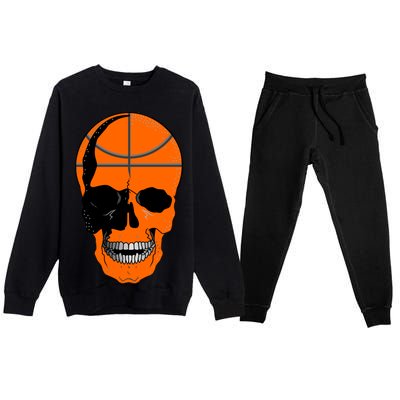 Basketball Skeleton Bone Skull Premium Crewneck Sweatsuit Set