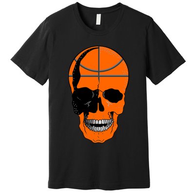 Basketball Skeleton Bone Skull Premium T-Shirt