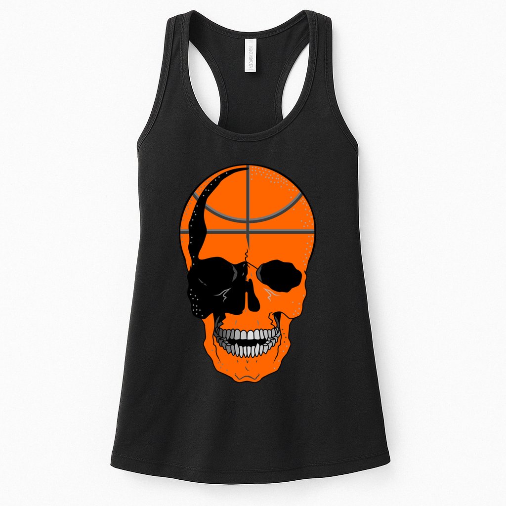 Basketball Skeleton Bone Skull Womens Tank Top