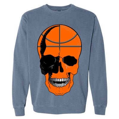 Basketball Skeleton Bone Skull Garment-Dyed Sweatshirt