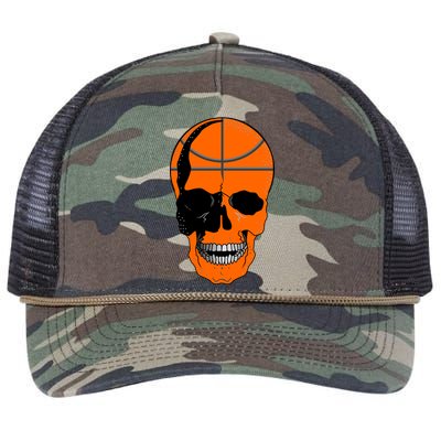 Basketball Skeleton Bone Skull Retro Rope Trucker Hat Cap