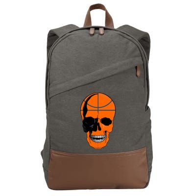 Basketball Skeleton Bone Skull Cotton Canvas Backpack
