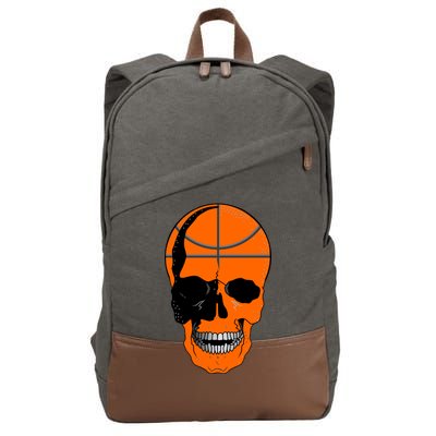 Basketball Skeleton Bone Skull Cotton Canvas Backpack