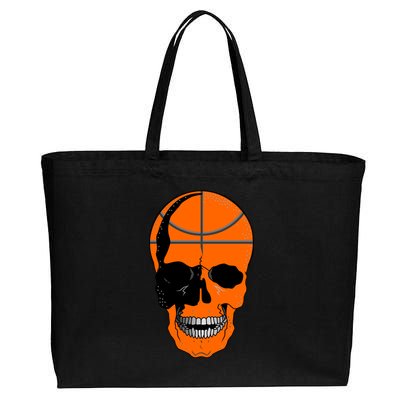 Basketball Skeleton Bone Skull Cotton Canvas Jumbo Tote