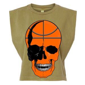 Basketball Skeleton Bone Skull Garment-Dyed Women's Muscle Tee