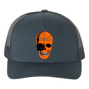 Basketball Skeleton Bone Skull Yupoong Adult 5-Panel Trucker Hat