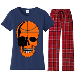 Basketball Skeleton Bone Skull Women's Flannel Pajama Set