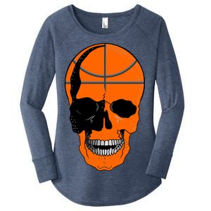 Basketball Skeleton Bone Skull Women's Perfect Tri Tunic Long Sleeve Shirt