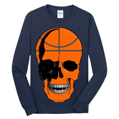 Basketball Skeleton Bone Skull Tall Long Sleeve T-Shirt