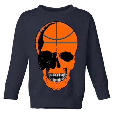 Basketball Skeleton Bone Skull Toddler Sweatshirt