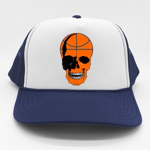 Basketball Skeleton Bone Skull Trucker Hat