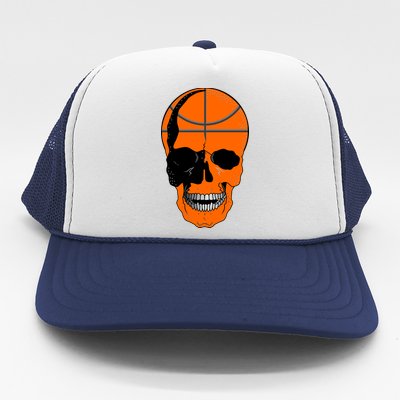 Basketball Skeleton Bone Skull Trucker Hat