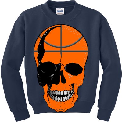 Basketball Skeleton Bone Skull Kids Sweatshirt