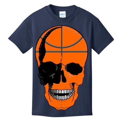 Basketball Skeleton Bone Skull Kids T-Shirt