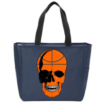 Basketball Skeleton Bone Skull Zip Tote Bag