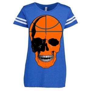 Basketball Skeleton Bone Skull Enza Ladies Jersey Football T-Shirt