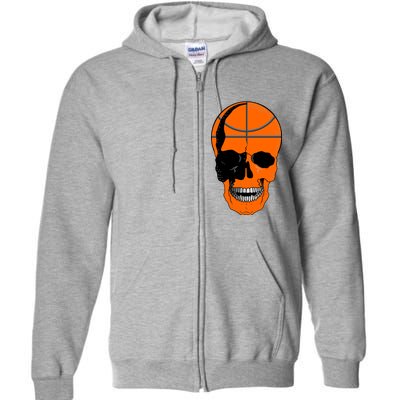 Basketball Skeleton Bone Skull Full Zip Hoodie