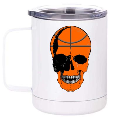 Basketball Skeleton Bone Skull 12 oz Stainless Steel Tumbler Cup