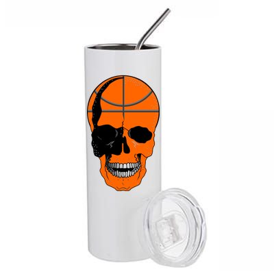 Basketball Skeleton Bone Skull Stainless Steel Tumbler