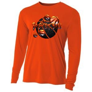 Basketball Stone Logo Cooling Performance Long Sleeve Crew